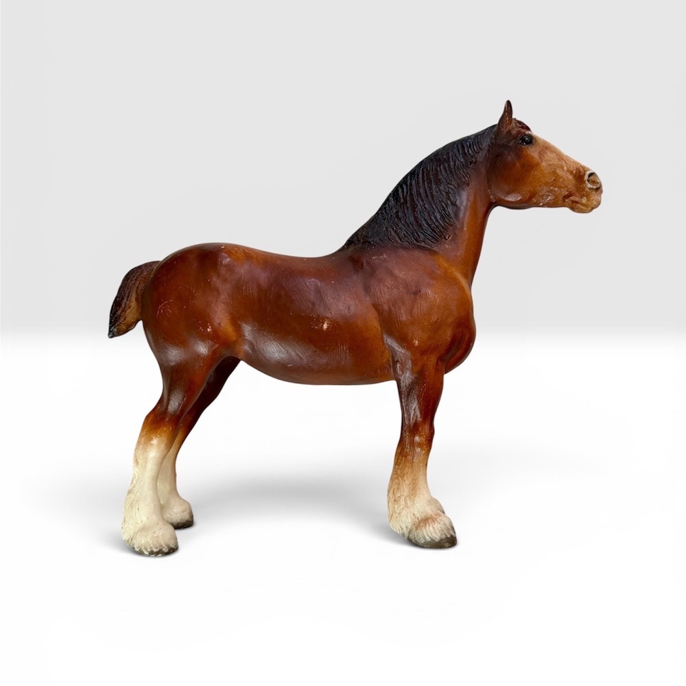 Vintage Breyer Molding Co USA Clydesdale Model Horse Bay Draft 1970s